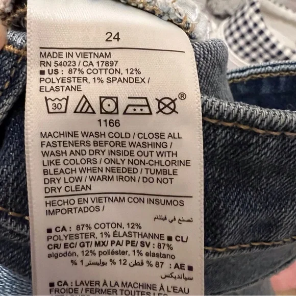 OLD NAVY OG STRAIGHT HIGH WAIST JEAN SHORTS PLUS SZ 24W - Picture 8 of 11